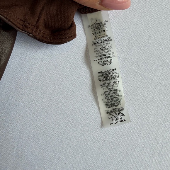 Aerie Real Luxe Brown Faux Leather Leggings - Picture 7 of 8